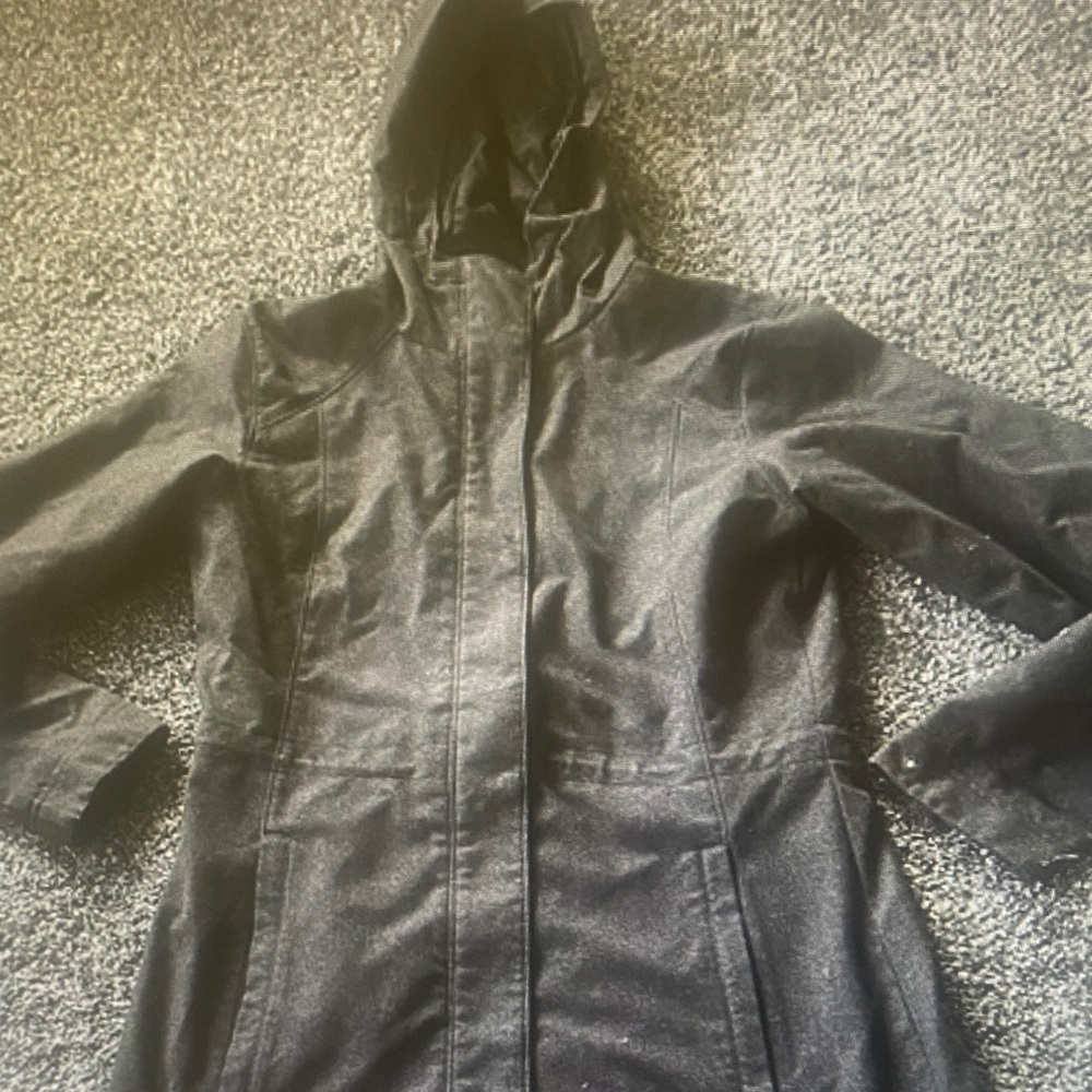 Mountain Hardware Coat Womens Medium Gray Hooded Softshell Parka Full Zip